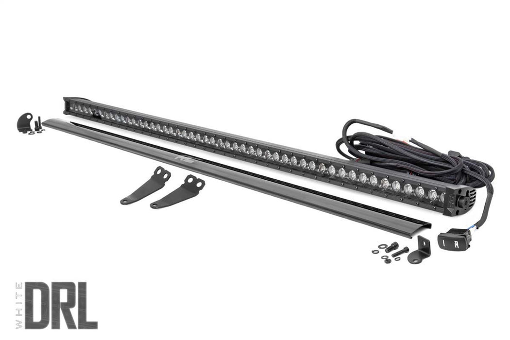 Rough Country 93035 Polaris 50-Inch Single-Row Lower Windshield LED Kit Black Series w/ White DRL 19-20 General Rough Country - Truck Part Superstore