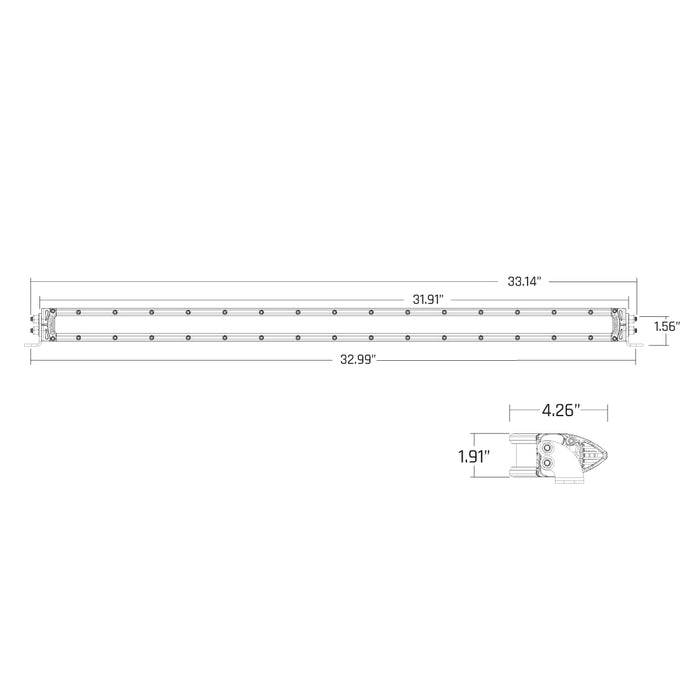Rigid Industries 930414 SR-Series 30 Inch Dual Function SAE Auxilary High Beam Driving Lights with Amber Backlight RIGID Industries - Truck Part Superstore