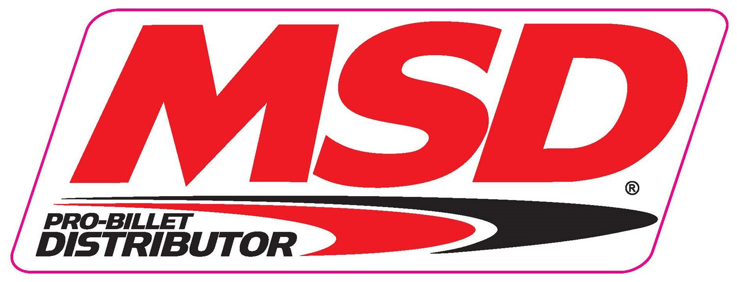 MSD 9309 Advertising Decal; MSD Billet Dist. Contingency; 4 in. x 8 in.; - Truck Part Superstore
