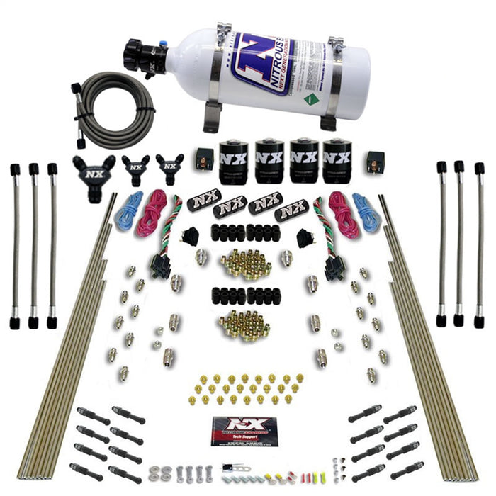 Nitrous Express 93106-05 8 CYL DRY DIRECT PORT; DUAL STAGE; 4 SOLENOIDS; WITH 5LB BOTTLE (200-600HP) - Truck Part Superstore