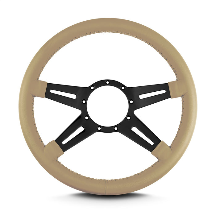 Lokar 93109 Lecarra Mark 9 Elegante Steering Wheel; Tan; Black Spokes; 14 in. Standard Grip; - Truck Part Superstore