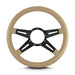 Lokar 93109 Lecarra Mark 9 Elegante Steering Wheel; Tan; Black Spokes; 14 in. Standard Grip; - Truck Part Superstore
