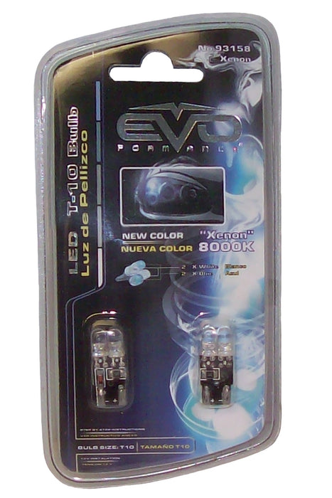 Cipa USA 93158 EVO Formance T-10 LED Bulbs; Blue/White; Twin Pack; - Truck Part Superstore