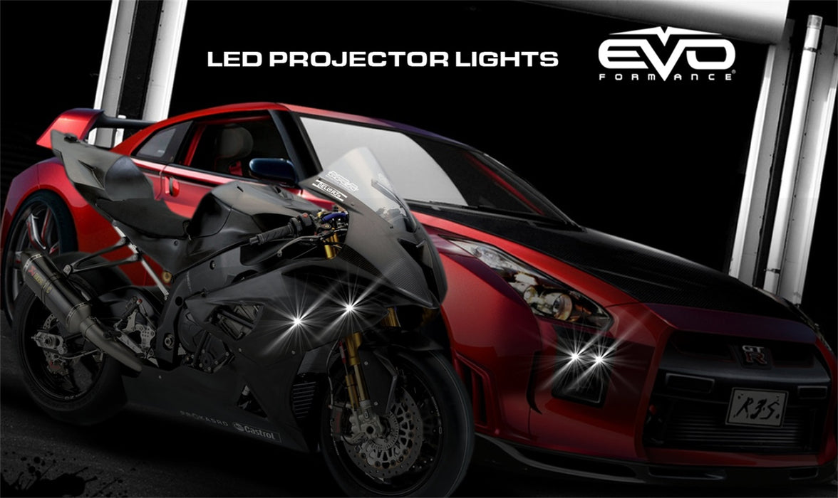 Cipa USA 93169 EVO Formance LED Projectors; Red; - Truck Part Superstore