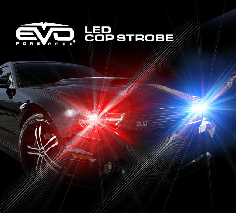 Cipa USA 93189 EVO Formance LED Cop Headlight Strobe; Red/Blue; - Truck Part Superstore