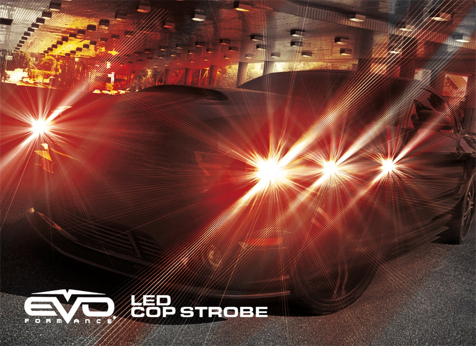 Cipa USA 93190 EVO Formance LED Cop Headlight Strobe; Red; - Truck Part Superstore