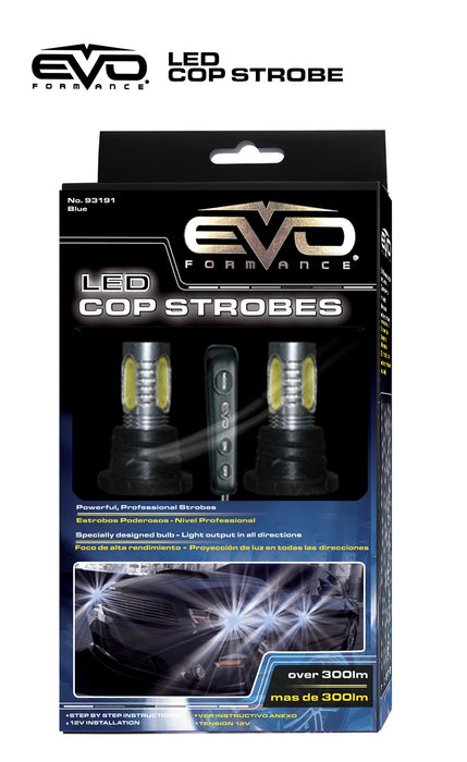 Cipa USA 93191 EVO Formance LED Cop Headlight Strobe; Blue; - Truck Part Superstore