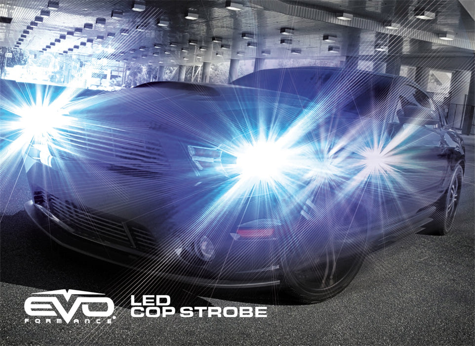 Cipa USA 93191 EVO Formance LED Cop Headlight Strobe; Blue; - Truck Part Superstore