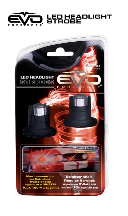 Cipa USA 93194 EVO Formance LED Headlight Strobe; 3 Watt; Red; - Truck Part Superstore