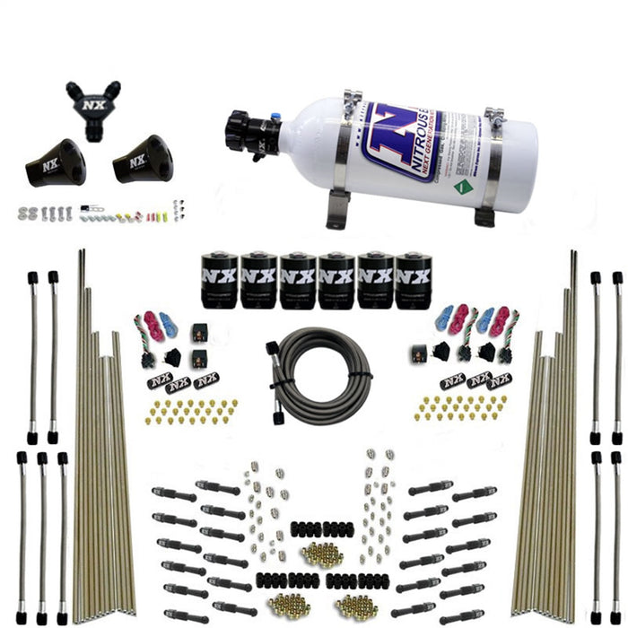 Nitrous Express 93206-05 8 CYL DRY DIRECT PORT; THREE STAGE; 6 SOLENOIDS; WITH 5LB BOTTLE (200-600HP) - Truck Part Superstore
