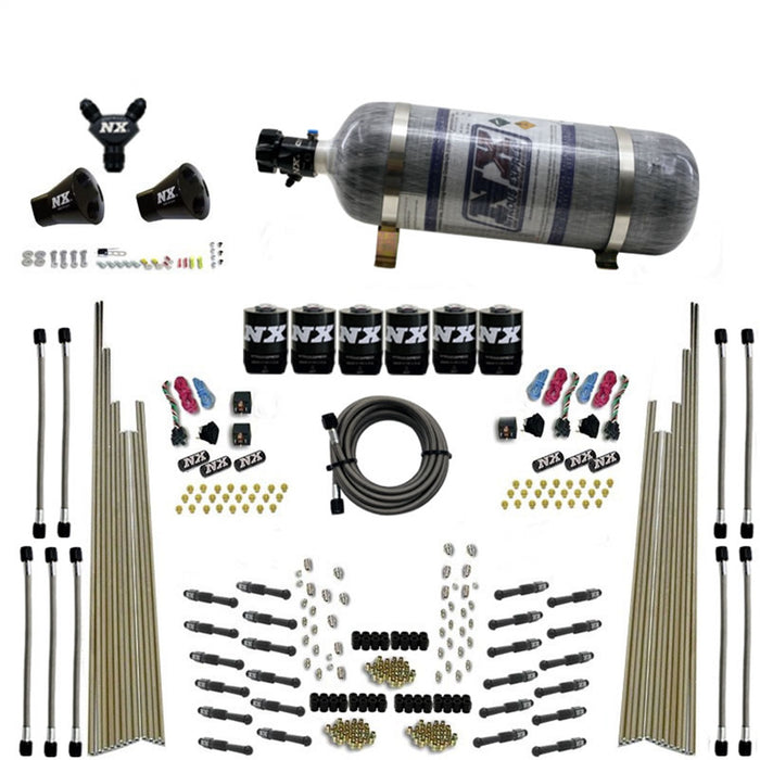 Nitrous Express 93206-12 8 CYL DRY DIRECT PORT; THREE STAGE; 6 SOLENOIDS; W/COMPOSITE BOTTLE (200-600HP) - Truck Part Superstore