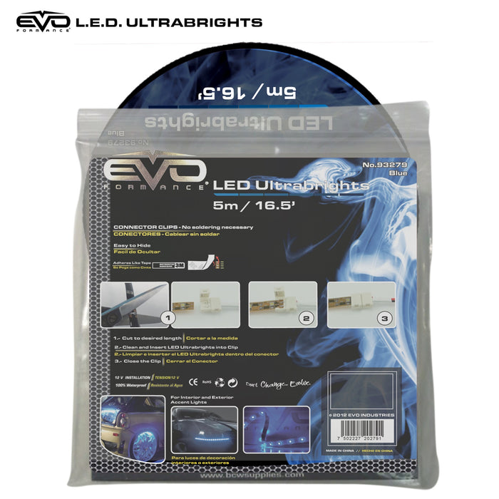 Cipa USA 93279 EVO Formance LED Ultrabrights Universal Light Strip; Blue; 5m; - Truck Part Superstore