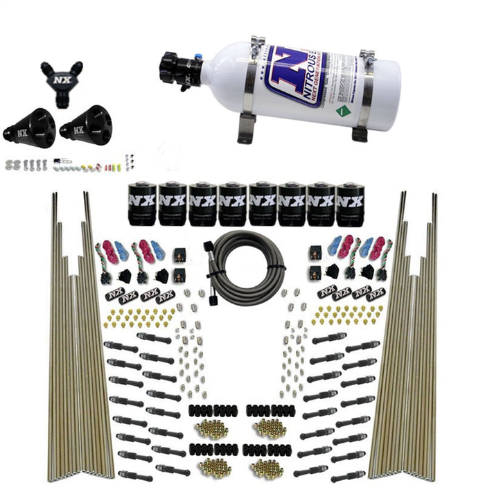 Nitrous Express 93306-05 8 CYL DRY DIRECT PORT; FOUR STAGE; 8 SOLENOIDS; WITH 5LB BOTTLE (200-600HP) - Truck Part Superstore
