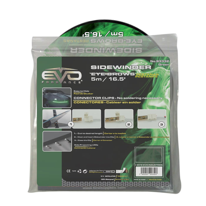 Cipa USA 93332 EVO Formance Sidewinder LED Light Strip; 5M; Green; - Truck Part Superstore