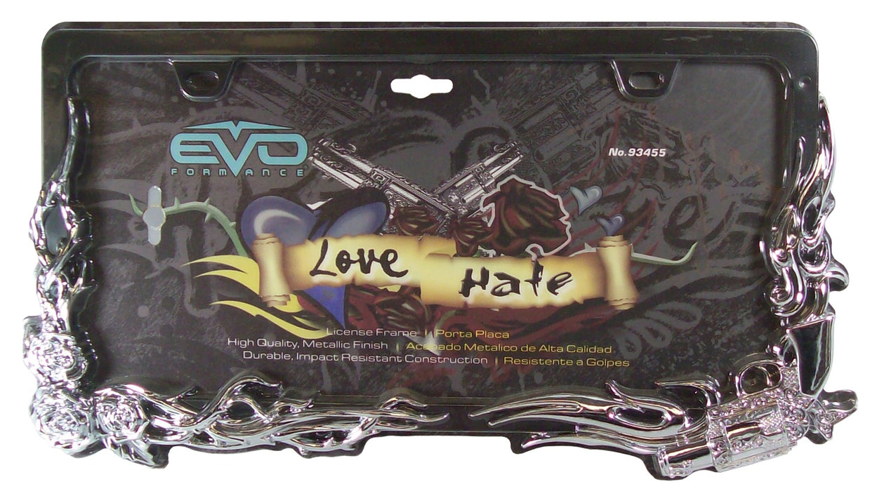 Cipa USA 93455 License Plate Frame; Love/Hate; - Truck Part Superstore