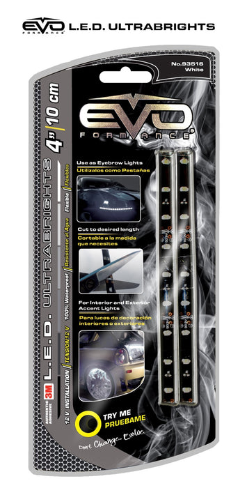 Cipa USA 93516 EVO Formance LED Ultrabrights Universal Light Strip; 4 in.; White; - Truck Part Superstore