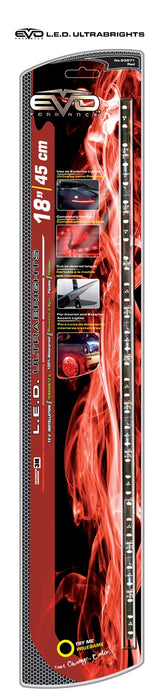 Cipa USA 93571 EVO Formance LED Ultrabrights Universal Light Strip; 18 in.; Red; - Truck Part Superstore