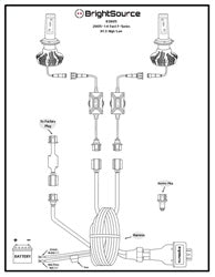 BrightSource 93605 LED Kit; H13; Aluminum Heat Sink; 6500K; 2 year warranty; - Truck Part Superstore