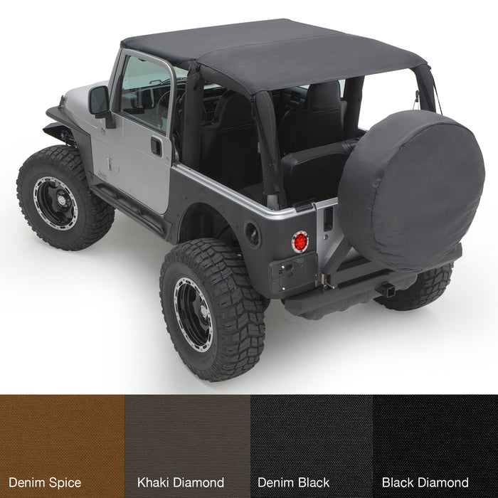 Smittybilt 93615 Extended Soft Top 97-06 Wrangler TJ Black Denim Smittybilt - Truck Part Superstore