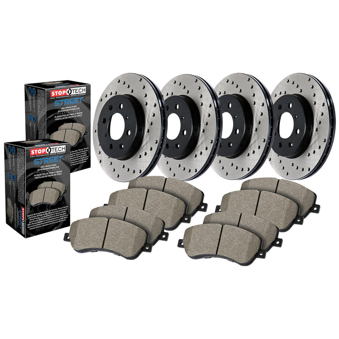 StopTech 936.34085 StopTech Street Axle Pack Drilled Front/Rear Brake Kit - Truck Part Superstore