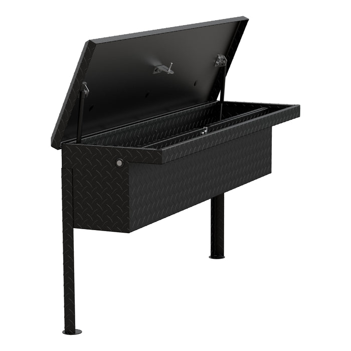 UWS TBSM-48-LP-MB Matte Black Aluminum 48in. Truck Side Tool Box; Low Profile (LTL Shipping Only) - Truck Part Superstore
