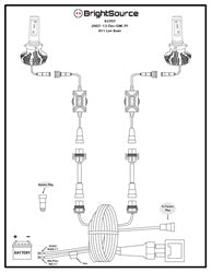 BrightSource 93707 LED Kit; H11; Aluminum Heat Sink; 6500K; 2 Year Warranty; - Truck Part Superstore