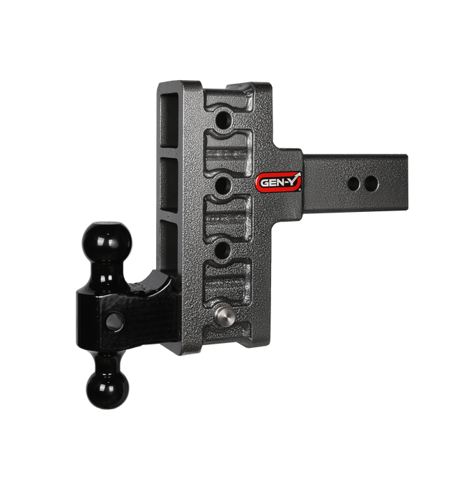 GEN-Y Hitch GH-2014 MEGA-DUTY 3" Shank 6" Offset Drop 3.5K TW 32K Hitch & GH-0161 Dual-Ball - Truck Part Superstore