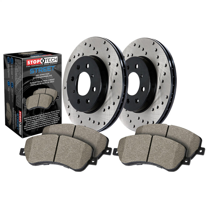 StopTech 939.35087 StopTech Street Axle Pack; Drilled; Front Brake Kit - Truck Part Superstore