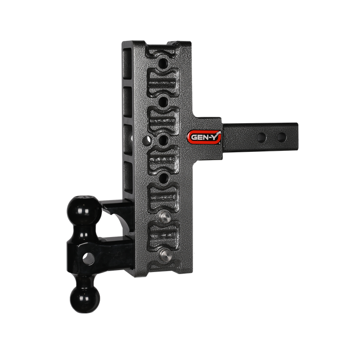GEN-Y Hitch GH-426 MEGA-DUTY 2" Shank 7.5" Offset Drop 1.5K TW 10K Hitch Dual-Ball & Pintle Lock - Truck Part Superstore