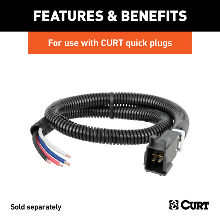 CURT 51500 CURT 51500 Electric Trailer Brake Controller Wiring Kit - Truck Part Superstore
