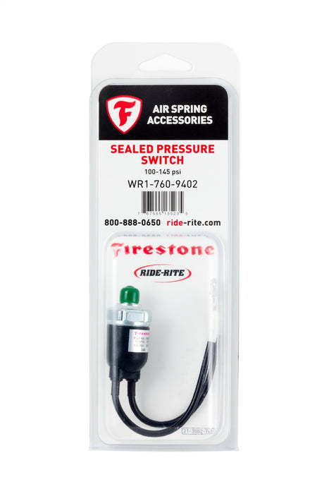 Firestone Ride-Rite 9402 Sealed Air Pressure Switch; 1/8 in. NPMT; 100-150 psi; Packaged Individually; - Truck Part Superstore