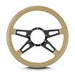 Lokar 94109 Lecarra Mark 9 Supreme Steering Wheel; Tan; Black Spokes; 14 in. Standard Grip; - Truck Part Superstore