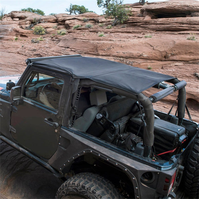 Smittybilt 94135 Extended Soft Top 07-09 Wrangler JK 2 DR Black Diamond Smittybilt - Truck Part Superstore