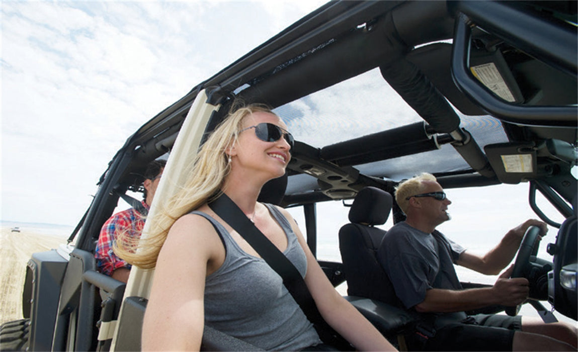 Smittybilt 94200 Mesh Extended Soft Top 10-18 Wrangler JK 2 DR Black Smittlybilt - Truck Part Superstore