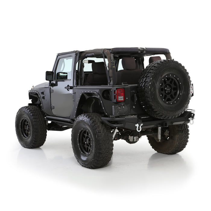 Smittybilt 94235 Extended Soft Top 10-18 Wrangler JK 2 DR Black Diamond Smittybilt - Truck Part Superstore