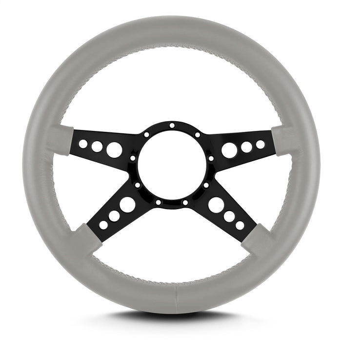 Lokar 94907 Lecarra Mark 9 GT Steering Wheel; Light Grey; Black Spokes; 14 in. Thick Grip; - Truck Part Superstore