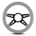 Lokar 94907 Lecarra Mark 9 GT Steering Wheel; Light Grey; Black Spokes; 14 in. Thick Grip; - Truck Part Superstore
