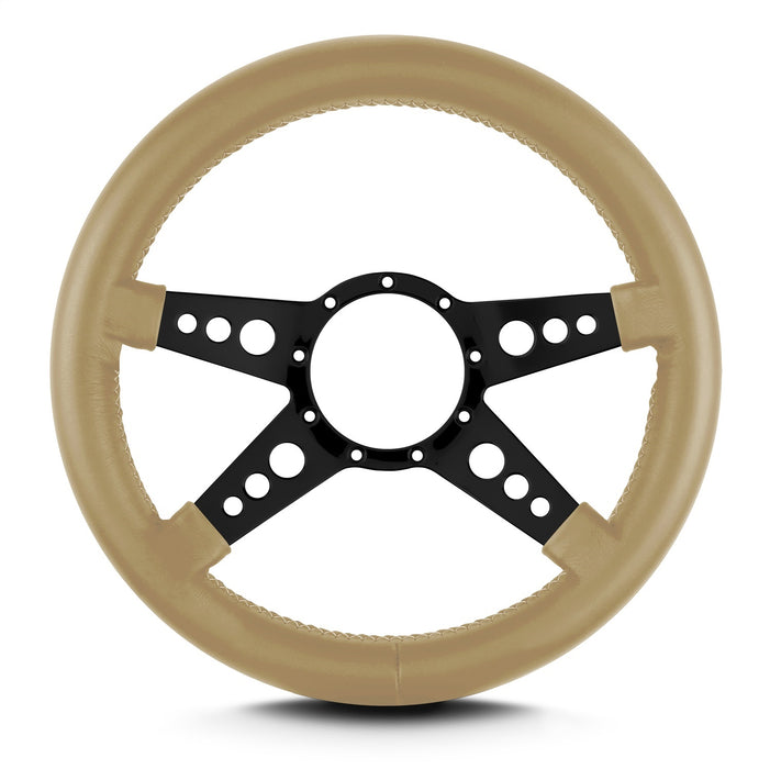 Lokar 94909 Lecarra Mark 9 GT Steering Wheel; Tan; Black Spokes; 14 in. Thick Grip; - Truck Part Superstore