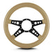 Lokar 94909 Lecarra Mark 9 GT Steering Wheel; Tan; Black Spokes; 14 in. Thick Grip; - Truck Part Superstore