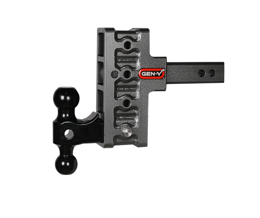 GEN-Y Hitch GH-214 MEGA-DUTY 2" Shank 5" Offset Drop 2K TW 16K Hitch & GH-051 Dual-Ball - Truck Part Superstore