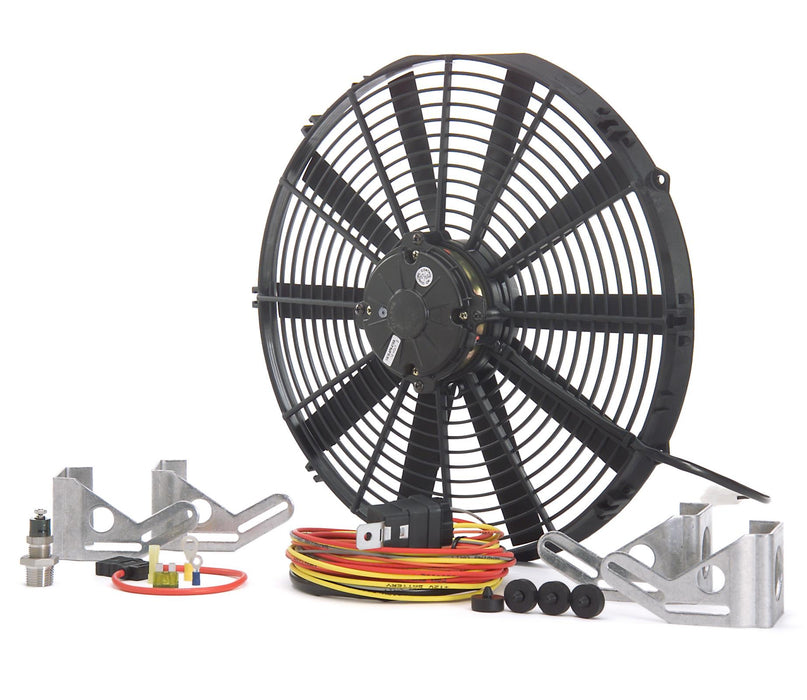 Be Cool 95002 16 Inch High Torque Pusher Fan Module Single Euro Black Be Cool Radiator - Truck Part Superstore