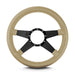 Lokar 95009 Lecarra Mark 9 Standard Steering Wheel; Tan; Black Spokes; 14 in. Thick Grip; - Truck Part Superstore