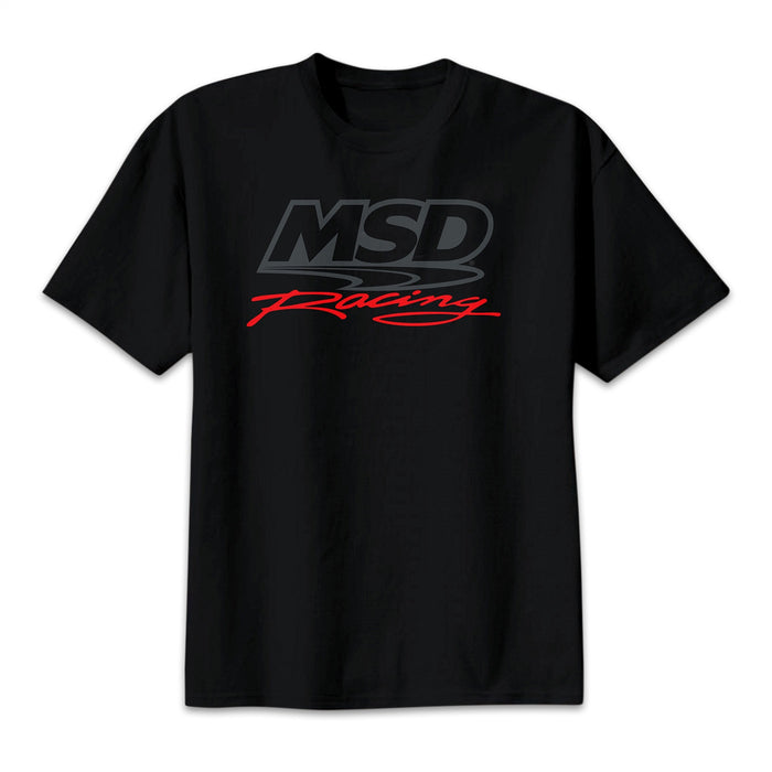 MSD 95009 MSD Racing T-Shirt; MSD Racing Logo; 100% Pre-Shrunk Cotton; Black; Medium; - Truck Part Superstore