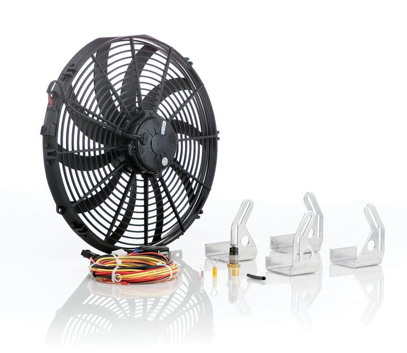 Be Cool 95068 16 Inch Super Duty Fan Module Euro Black Be Cool Radiator - Truck Part Superstore