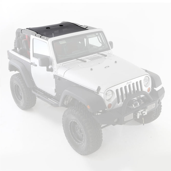 Smittybilt 95100 Cloak Extended Mesh Top 07-18 Wrangler JK 2 DR Black Smittybilt - Truck Part Superstore