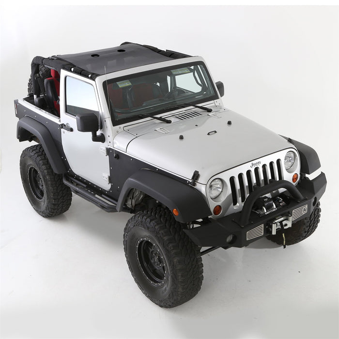 Smittybilt 95100 Cloak Extended Mesh Top 07-18 Wrangler JK 2 DR Black Smittybilt - Truck Part Superstore