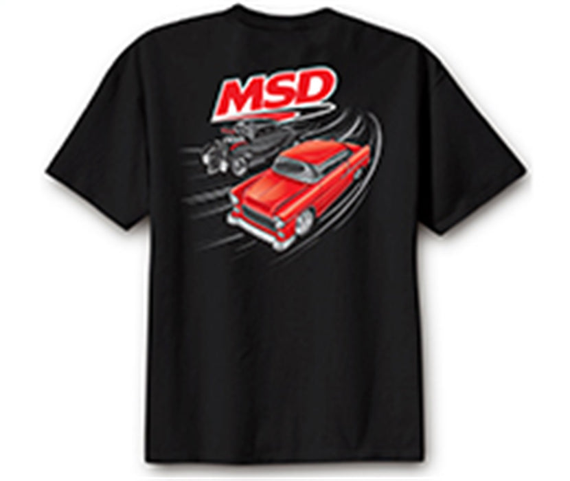 MSD 95116 T-Shirt; MSD Street Racer; Black; Medium; - Truck Part Superstore