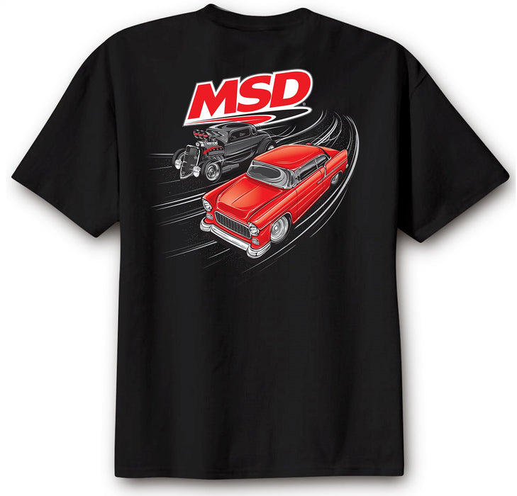 MSD 95136 T-Shirt; MSD Street Racer; Black; XL; - Truck Part Superstore