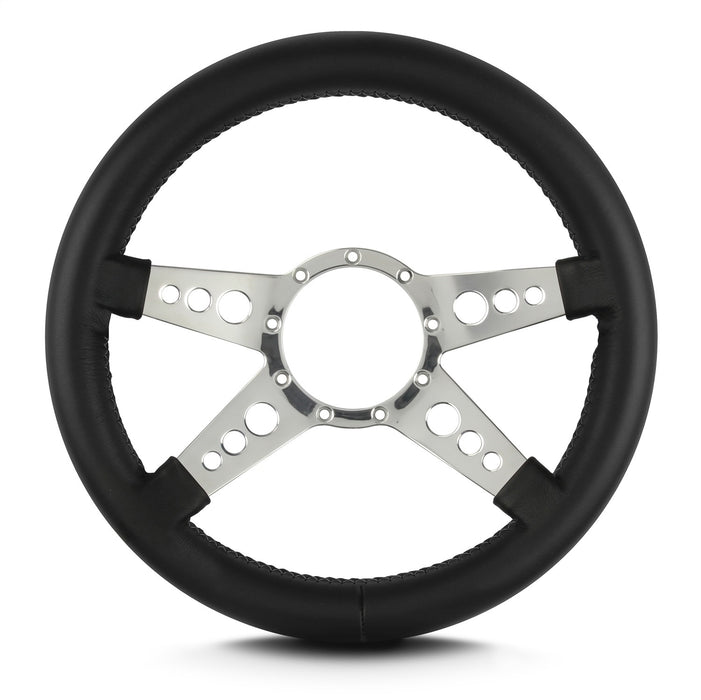Lokar 95201 Lecarra Mark 9 GT Steering Wheel; Black; Polished Spokes; 14 in. Thick Grip; - Truck Part Superstore