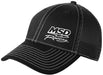 MSD 9522 Flexfit Mesh Baseball Cap; MSD Race Logo Left; Black w/White Stitching; S/M; - Truck Part Superstore